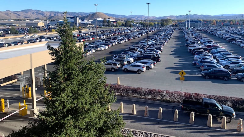 A full parking lot at Reno-Tahoe International Airport. Photo by Bridget Chavez.