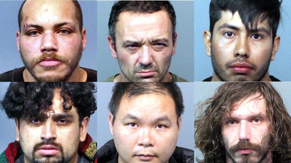 Top row, left to right: Brandon James Whitlock, Christopher Lawrence Blakeman and Jhonyy...